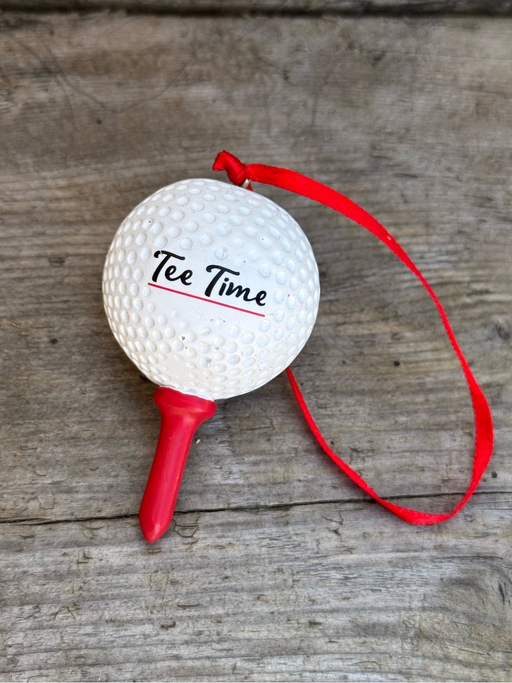 Hallmark Tee Time Ornament Golf Ball and tee Christmas GUC